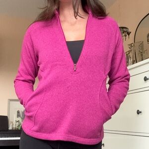 Lands’ End quarter zip jacket in pink